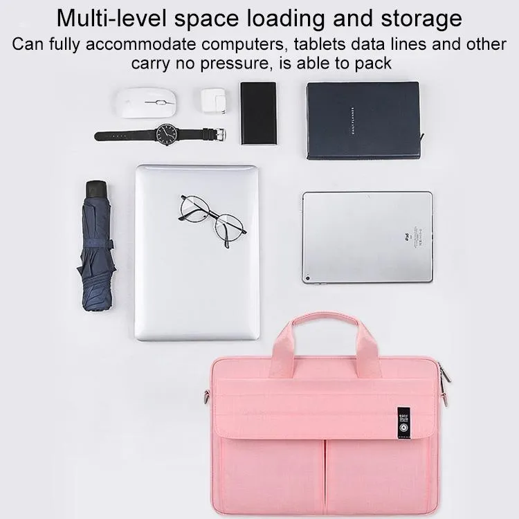 14.1 Inch Laptop Carrying Bag with Shoulder Strap - Handheld Briefcase Style