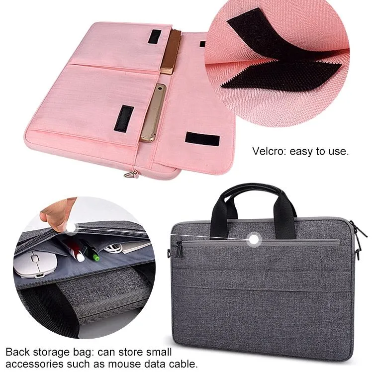 14.1 Inch Laptop Carrying Bag with Shoulder Strap - Handheld Briefcase Style