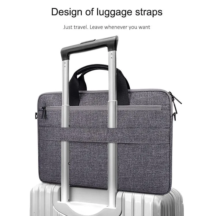 14.1 Inch Laptop Carrying Bag with Shoulder Strap - Handheld Briefcase Style