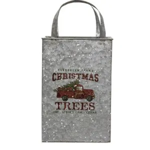 *2/Set Christmas Trees Metal Totes