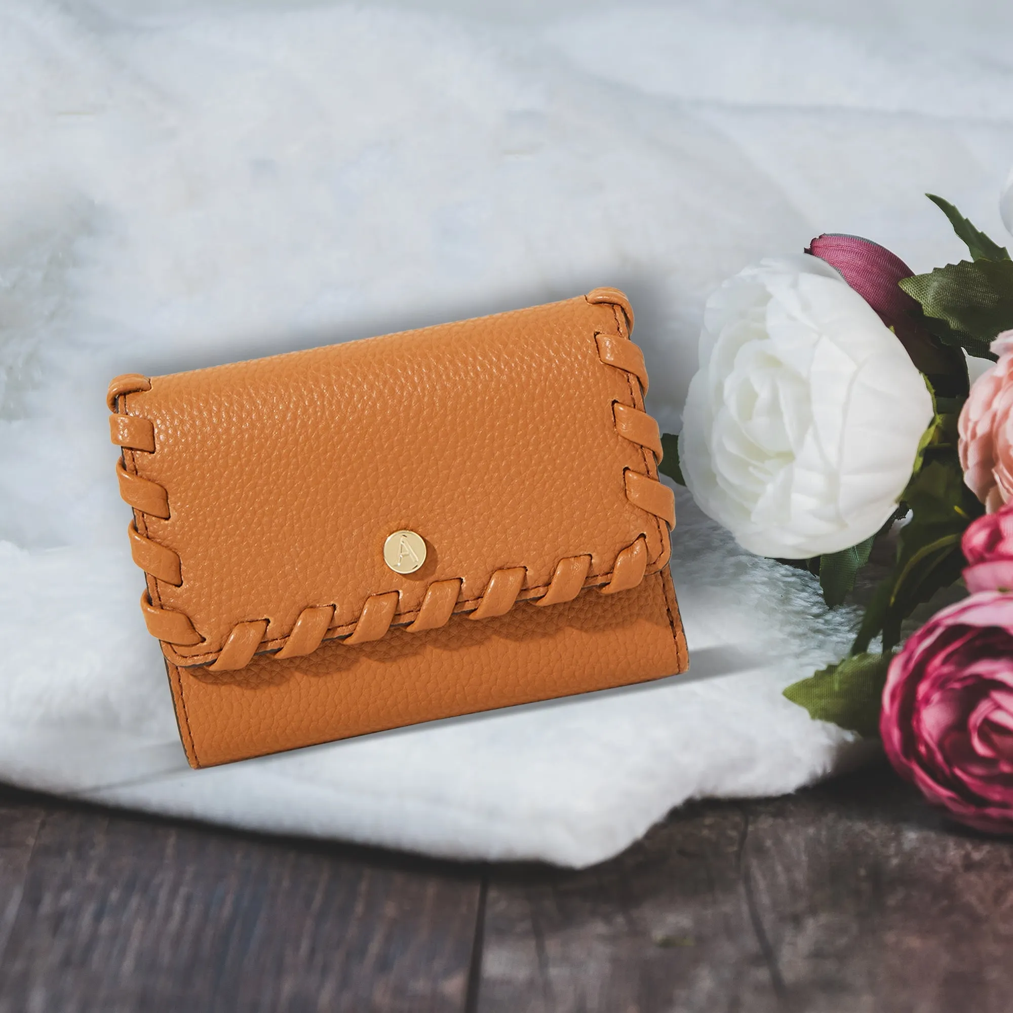 Accessorize London Tan Whipstitch Purse