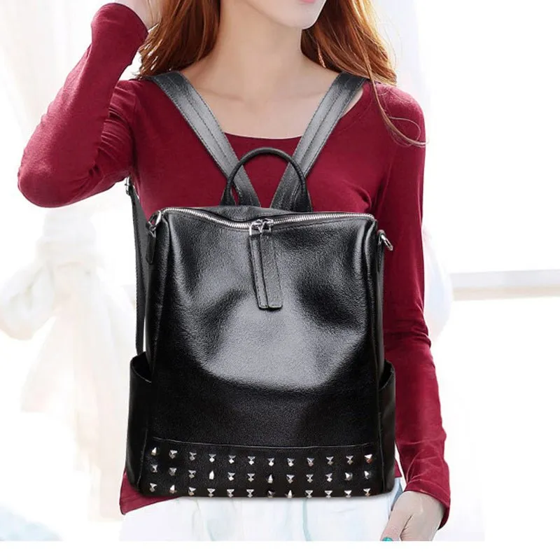 AlliLux Softback Leather Alligator Pattern Backpack