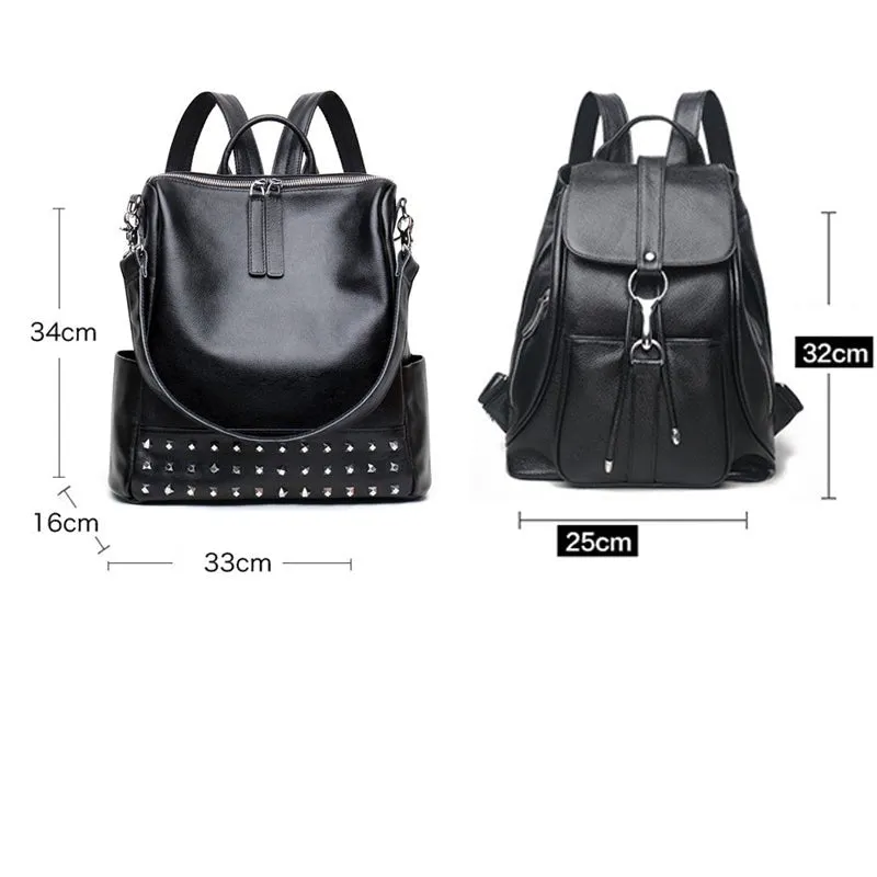 AlliLux Softback Leather Alligator Pattern Backpack