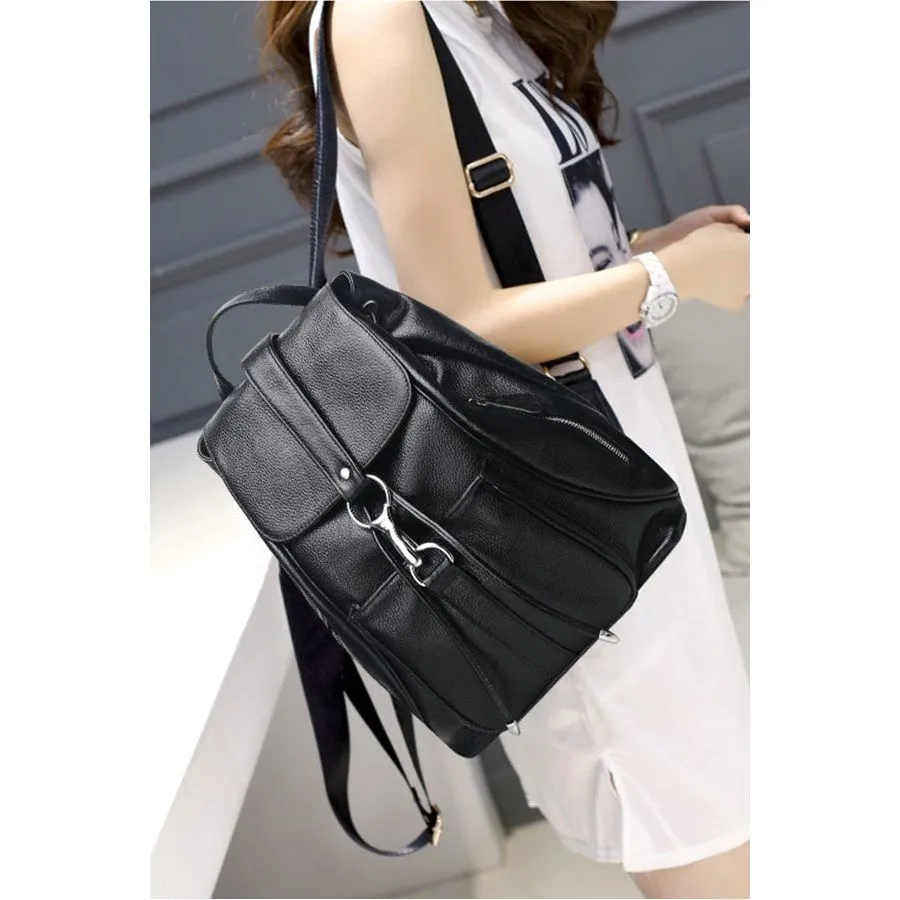 AlliLux Softback Leather Alligator Pattern Backpack