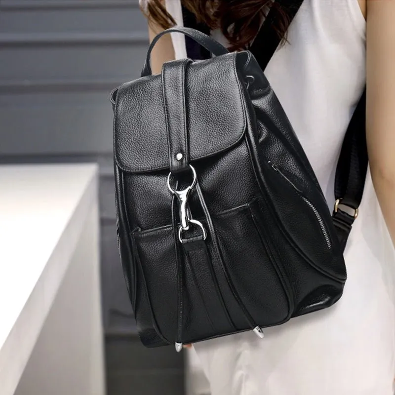 AlliLux Softback Leather Alligator Pattern Backpack