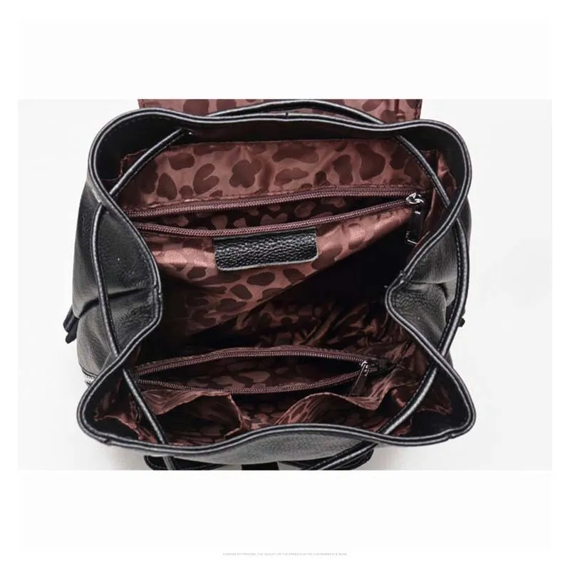 AlliLux Softback Leather Alligator Pattern Backpack