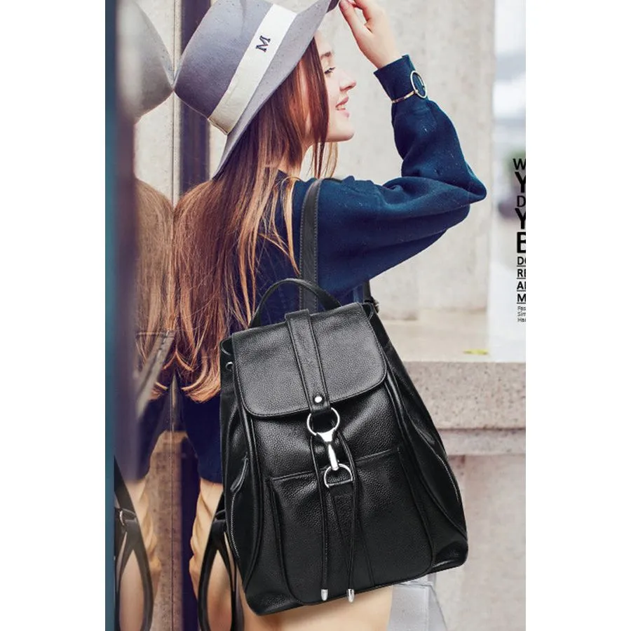 AlliLux Softback Leather Alligator Pattern Backpack
