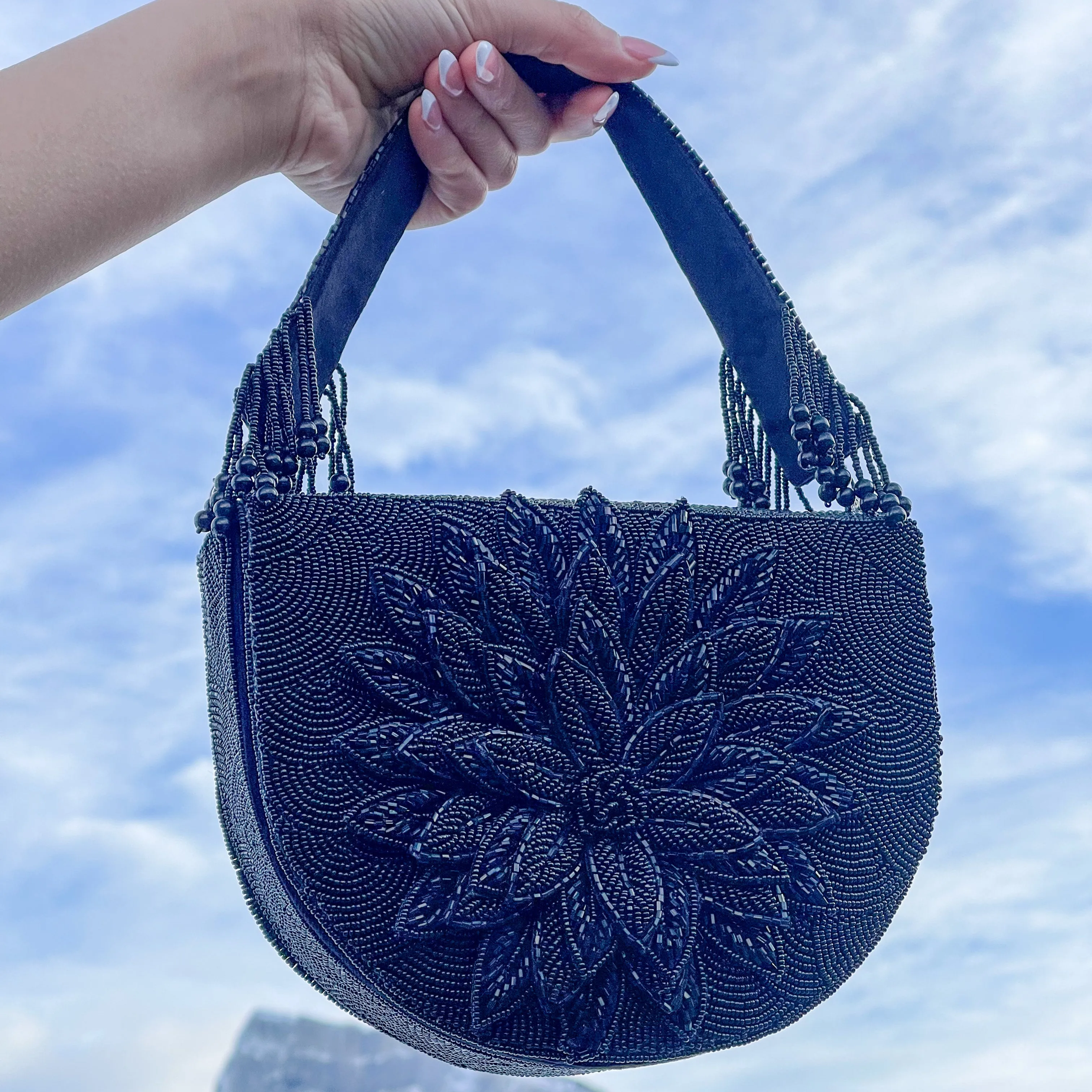 AMARA Beaded Bag (Black)
