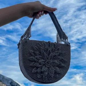 AMARA Beaded Bag (Dirty Silver)