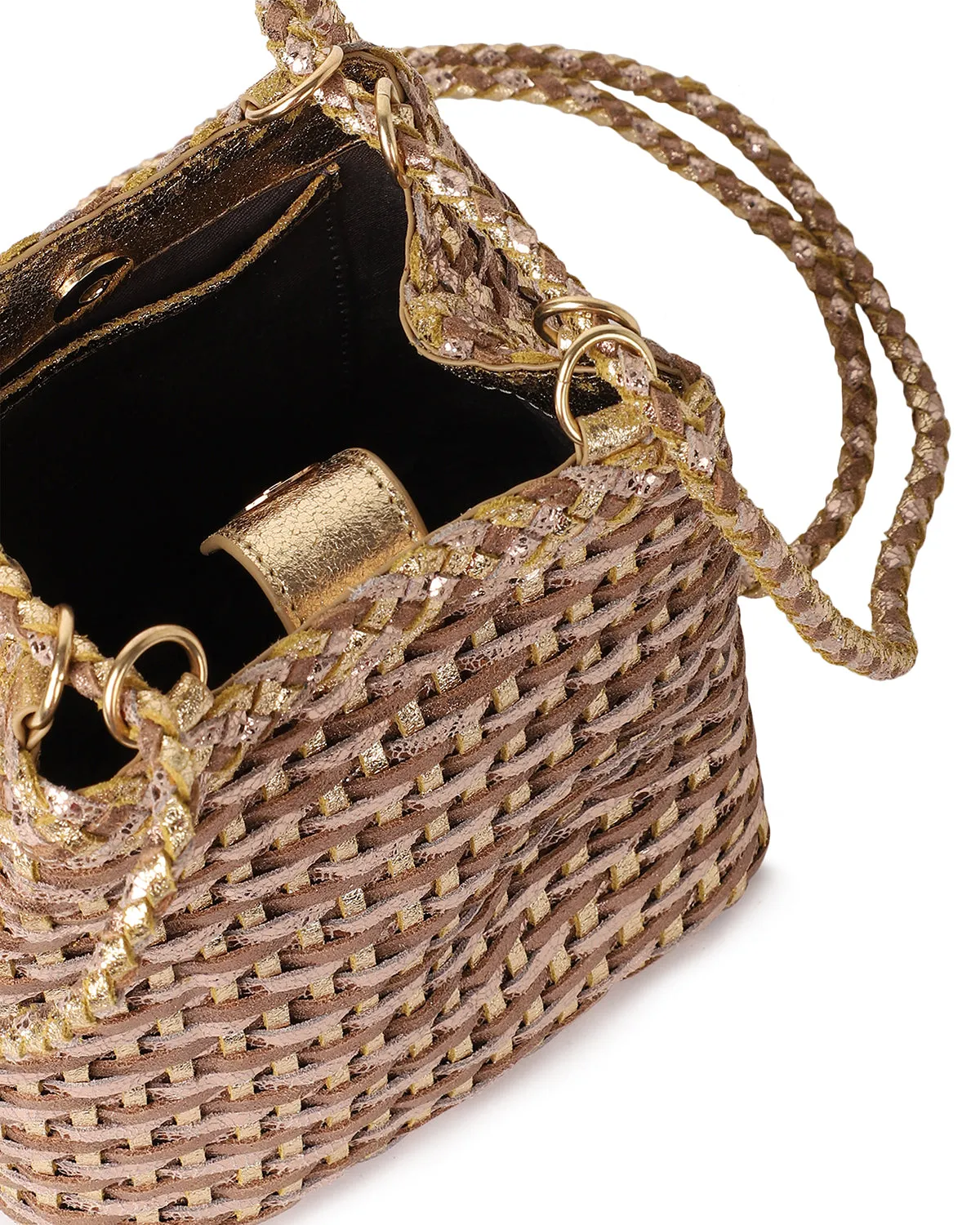 Annick Gold Multi Small Bucket Crossbody