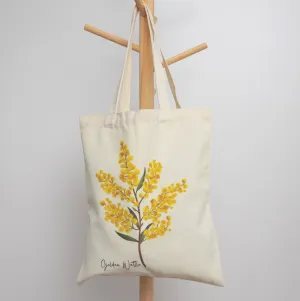 Australiana Wattle Cotton Tote Bag