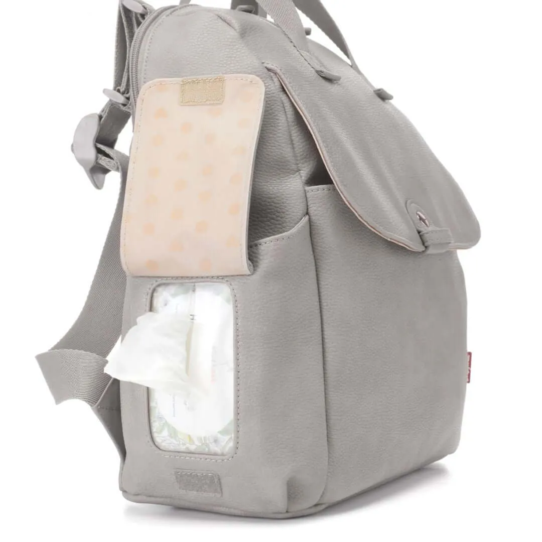 Babymel Robyn Nappy Backpack Vegan Leather Grey