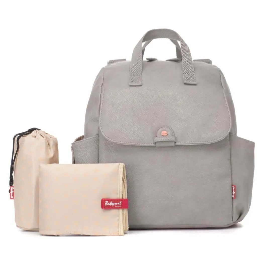 Babymel Robyn Nappy Backpack Vegan Leather Grey