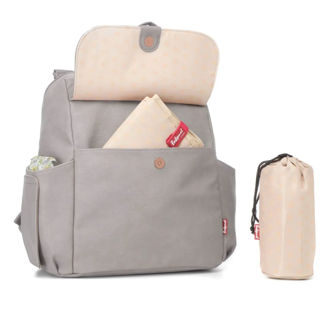 Babymel Robyn Nappy Backpack Vegan Leather Grey