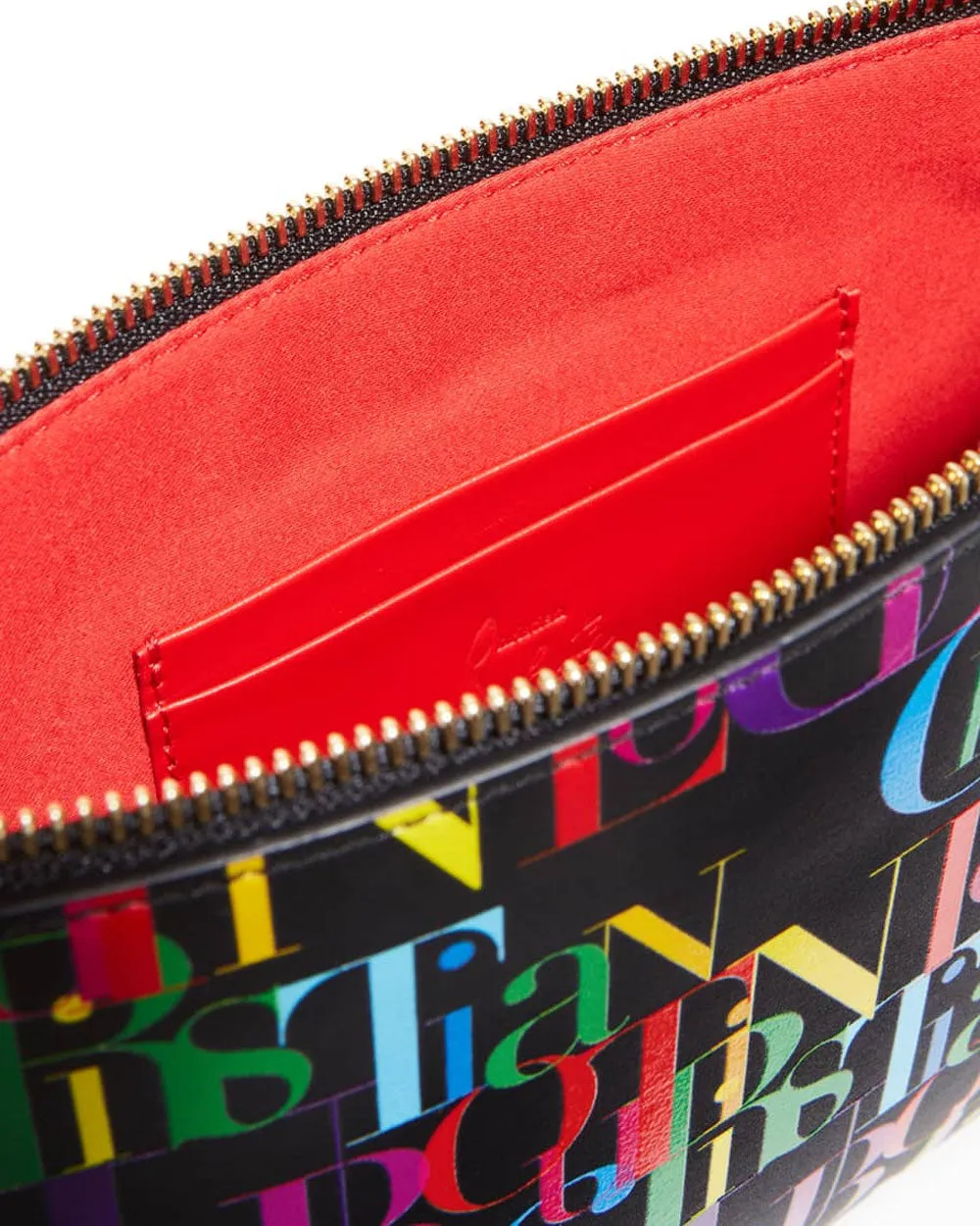 Black and Multicolor Loubila Pouch