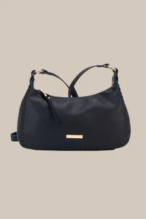 Black Raven Curved Zip Crossbody