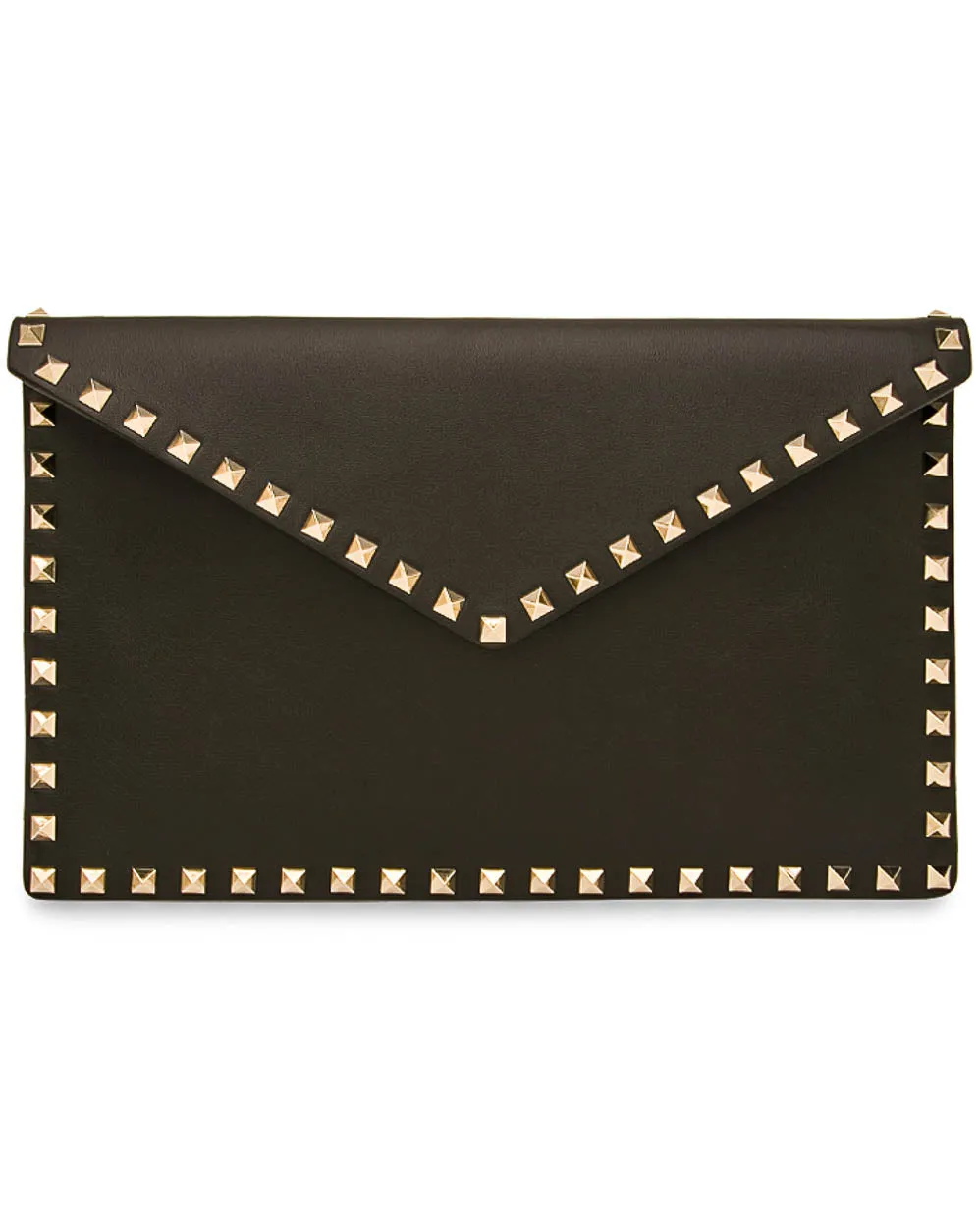 Black Rockstud Envelope Clutch