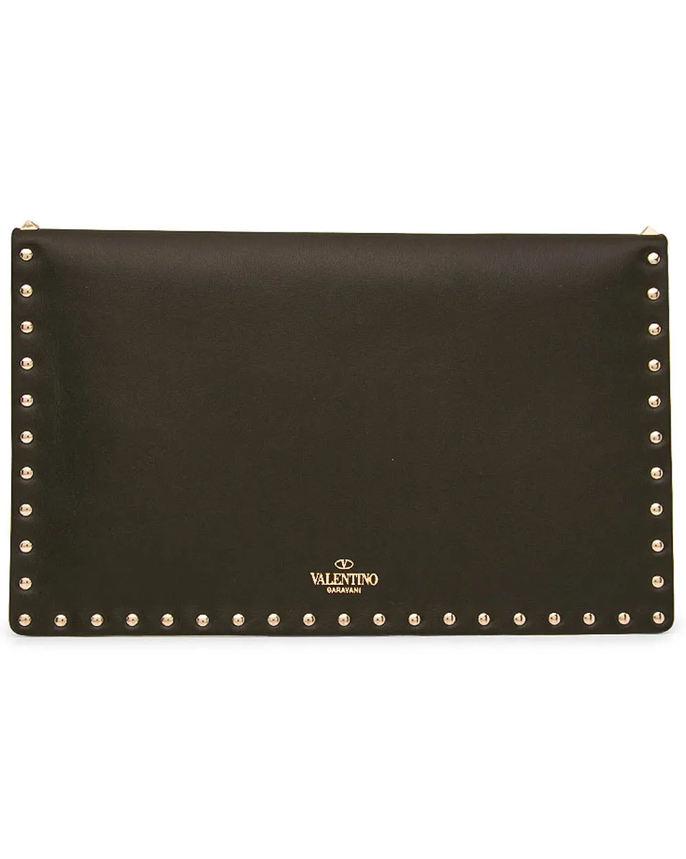 Black Rockstud Envelope Clutch