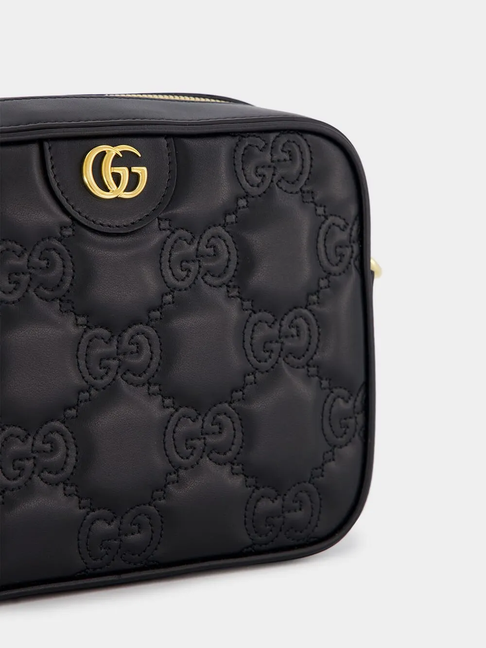 Black Small GG Matelassé Leather Bag