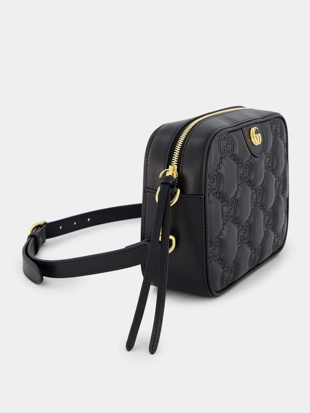Black Small GG Matelassé Leather Bag