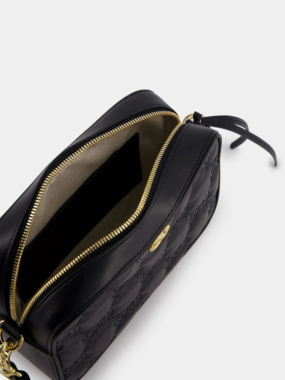 Black Small GG Matelassé Leather Bag
