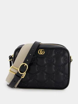 Black Small GG Matelassé Leather Bag