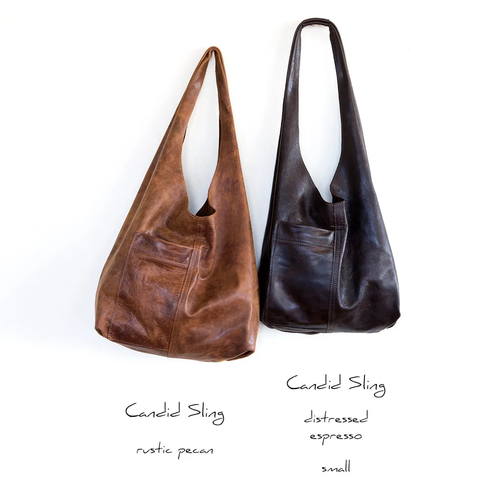 candid sling | outer pockets | small