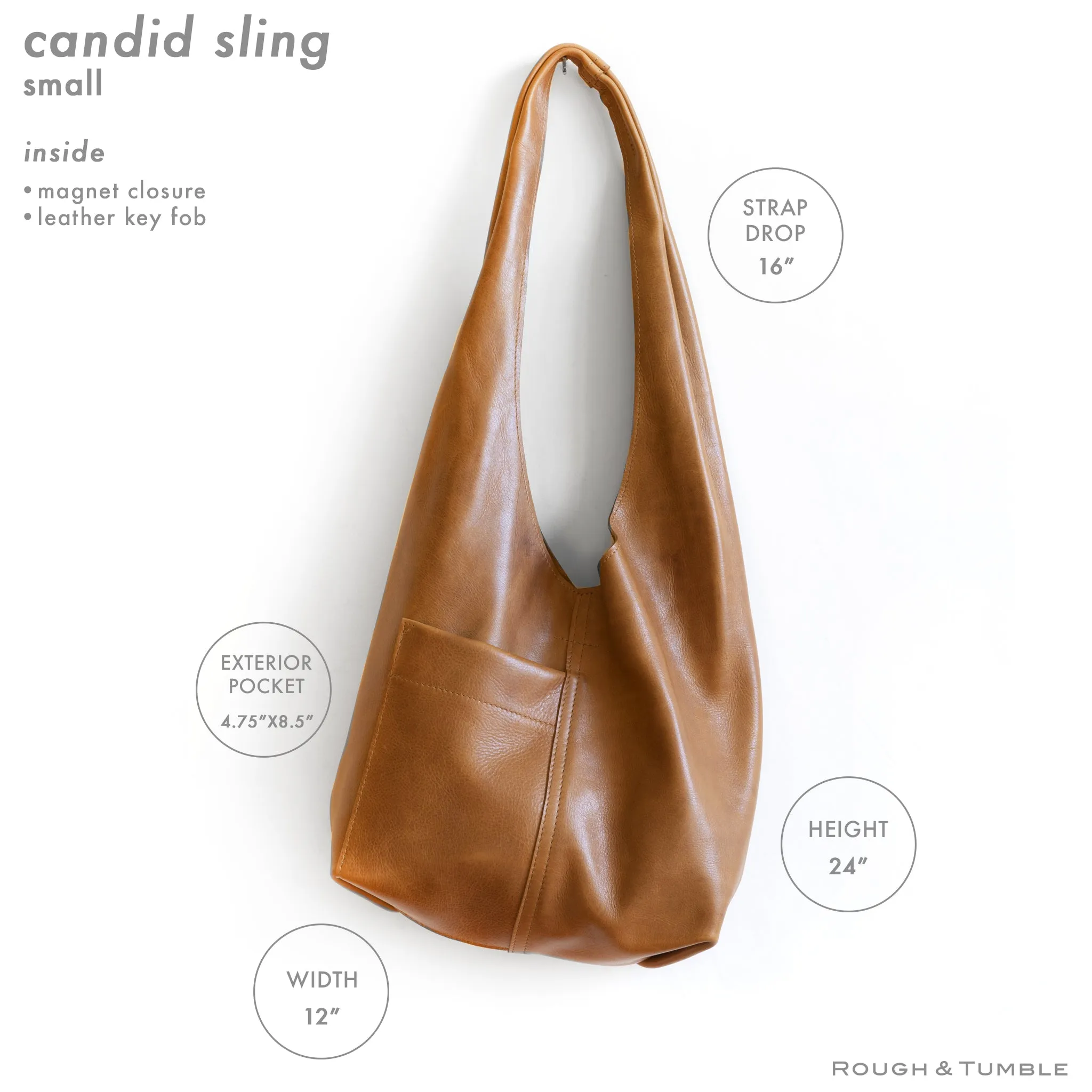 candid sling | outer pockets | small