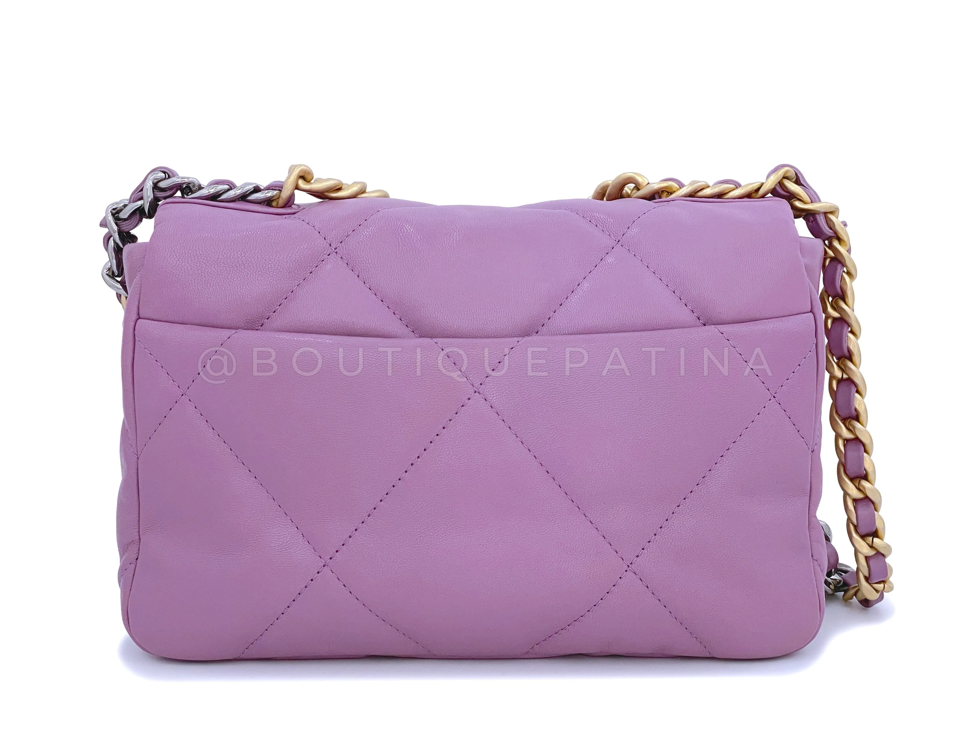 Chanel 19 20B Lavender Mauve Medium Flap Bag
