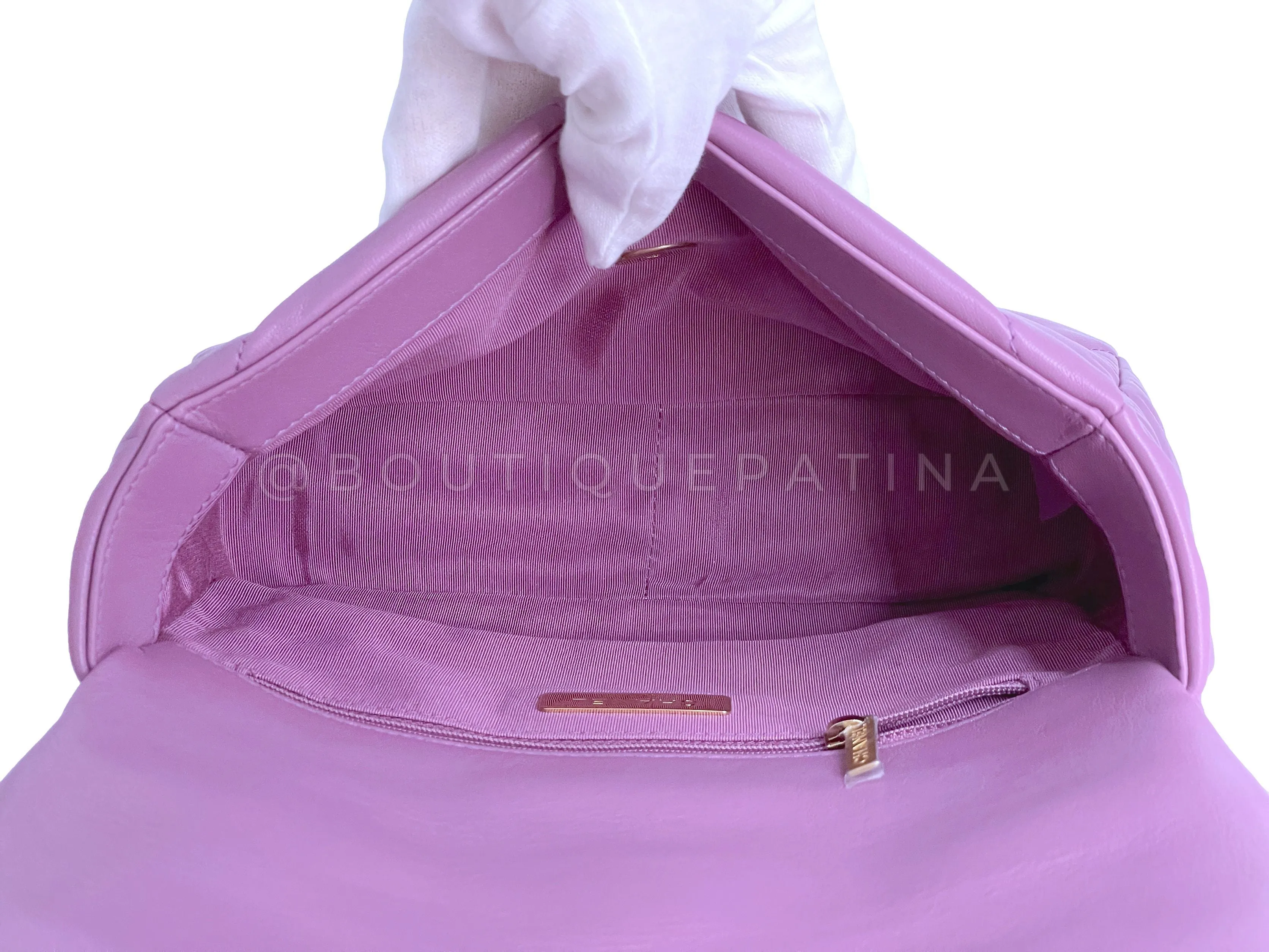 Chanel 19 20B Lavender Mauve Medium Flap Bag