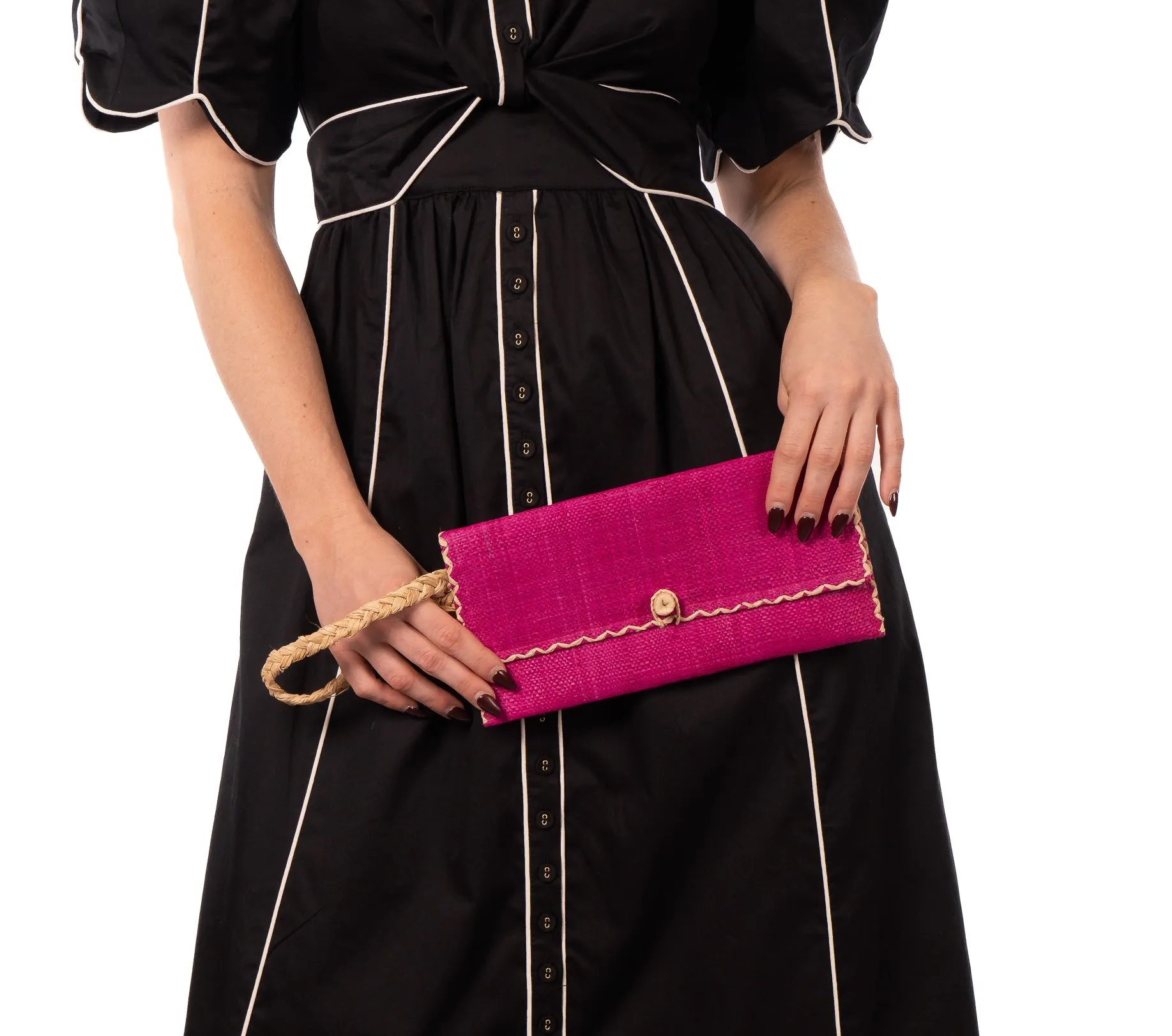 ChiChi Straw Clutch Wristlet Bag