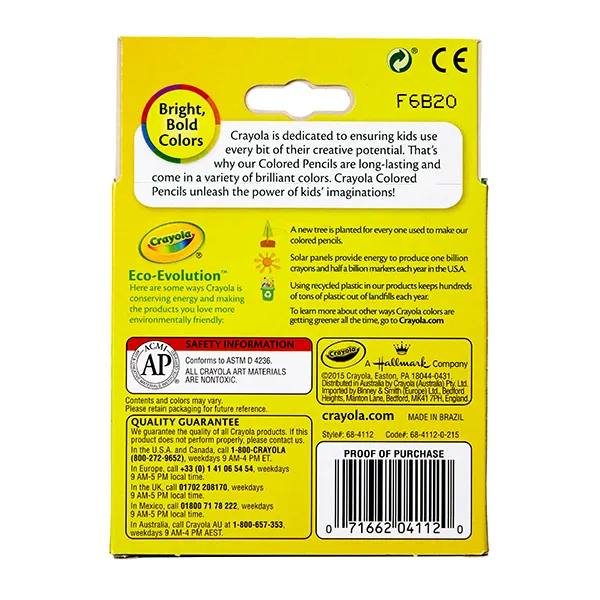 Crayola Half-Size Coloured Pencils- 12pk