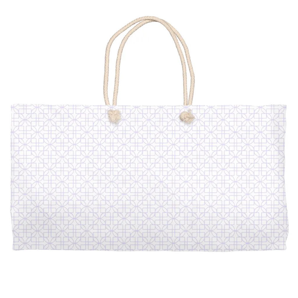 D&D Lattice Lilac Weekender Tote