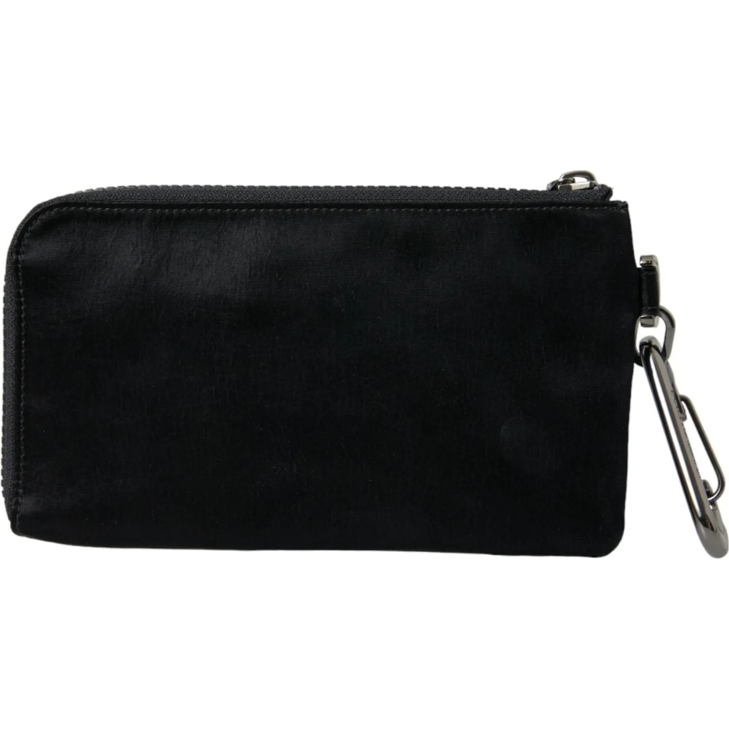 Dolce & Gabbana Sleek Designer Nylon-Leather Pouch in Black