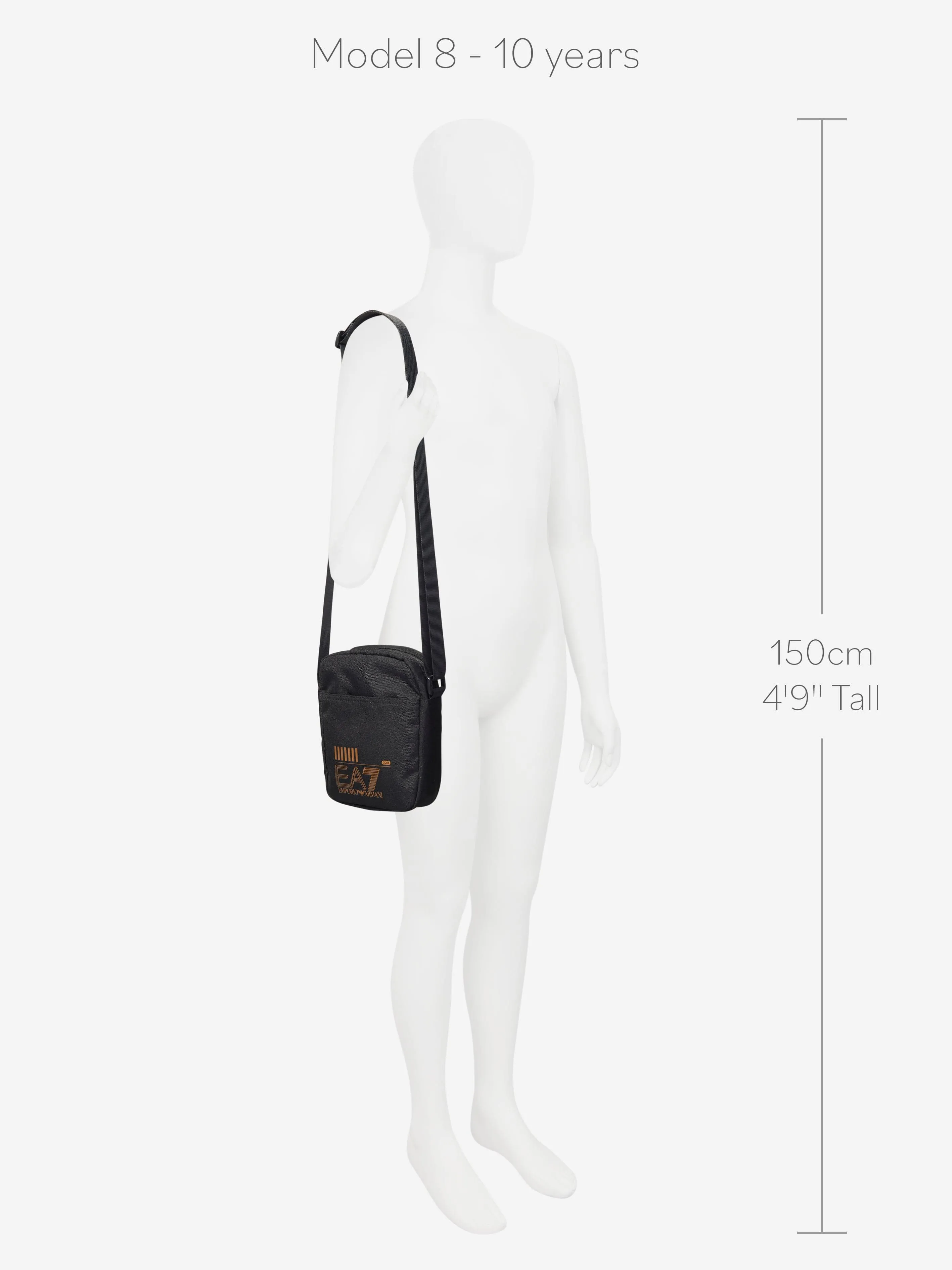 EA7 Emporio Armani Kids Crossbody Bag in Black (20cm)