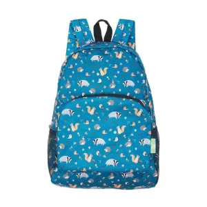 Eco Chic Teal Lightweight Foldable Backpack Woodland