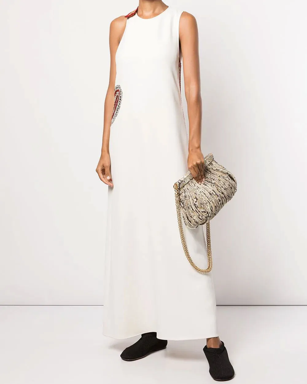 Embossed Snake Rolo Clutch