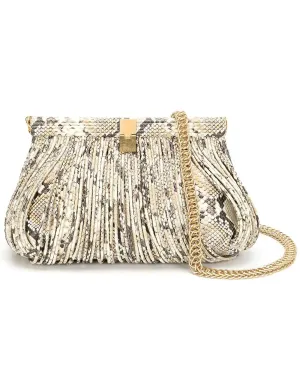 Embossed Snake Rolo Clutch