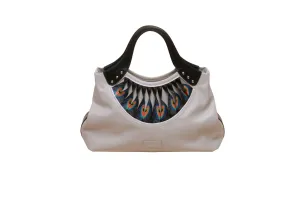 Feather White Tote