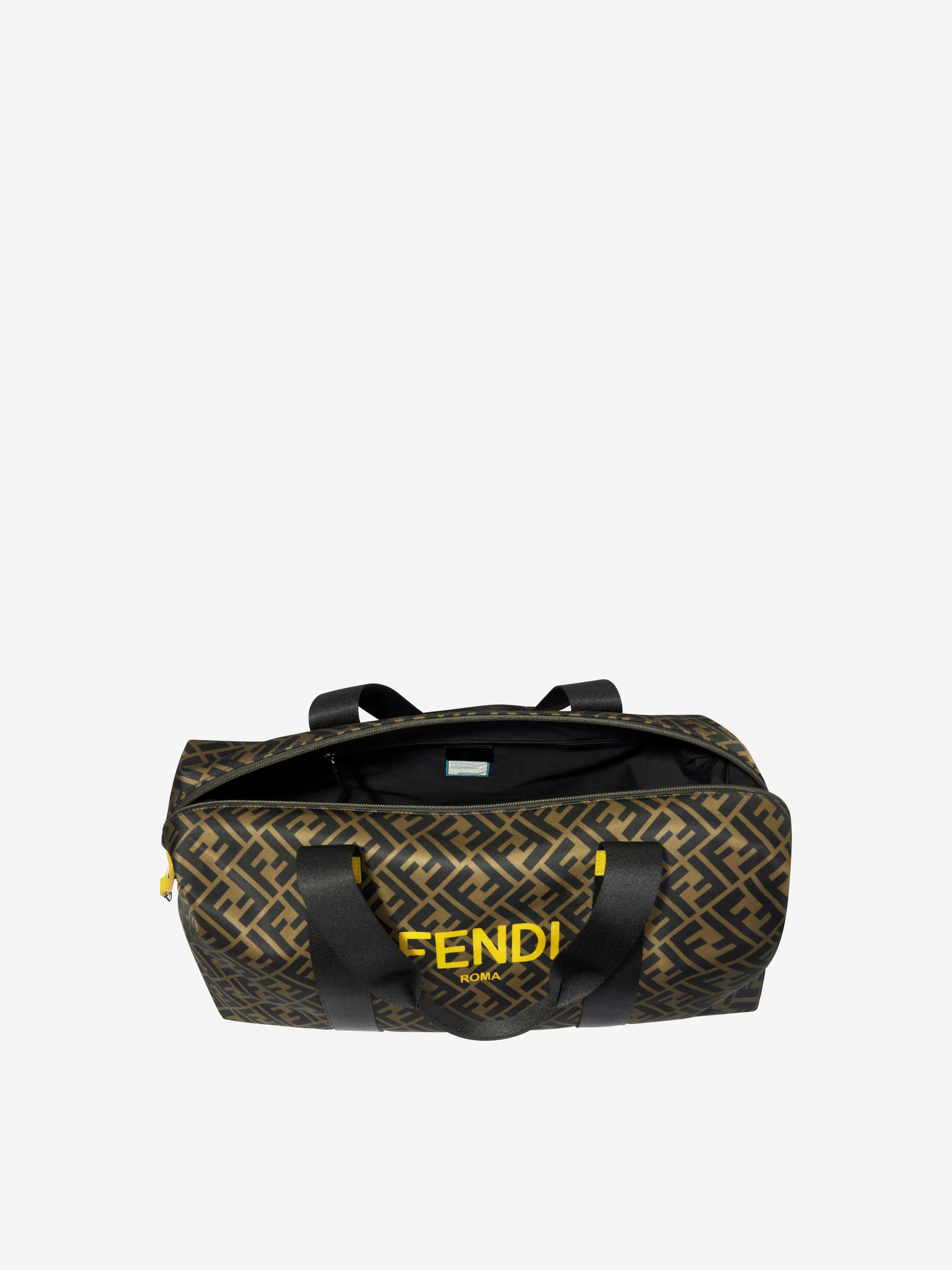 Fendi Kids FF Logo Holdall in Brown