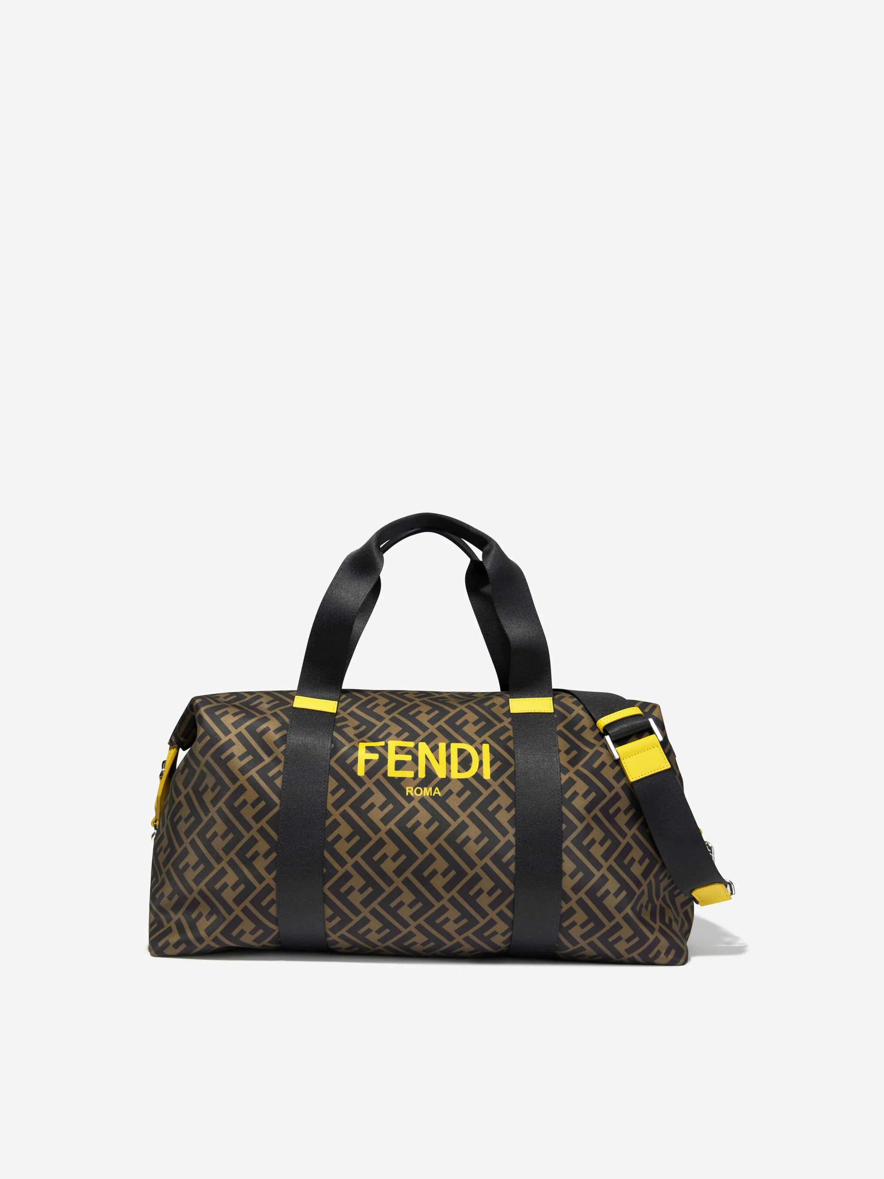 Fendi Kids FF Logo Holdall in Brown