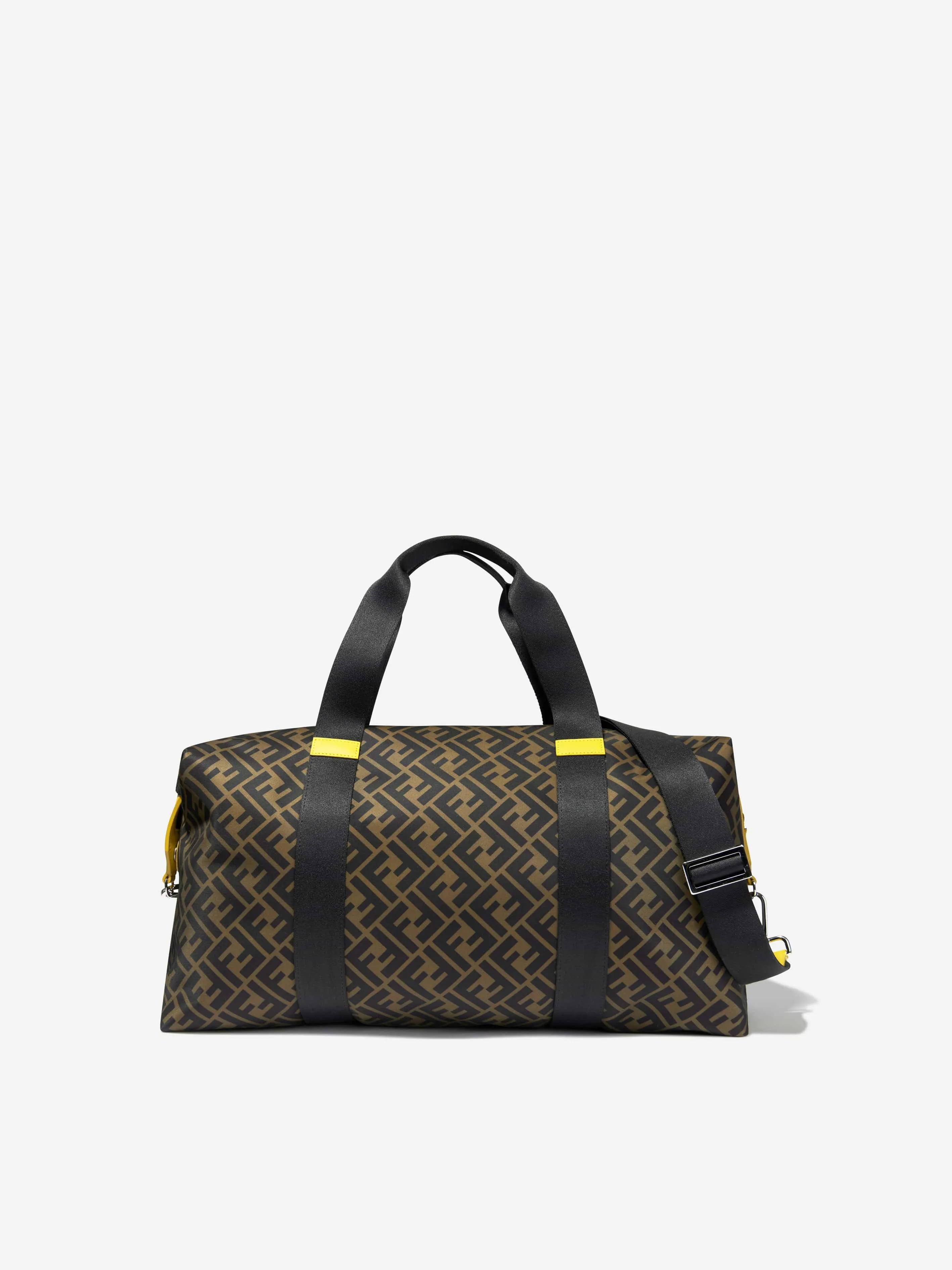 Fendi Kids FF Logo Holdall in Brown