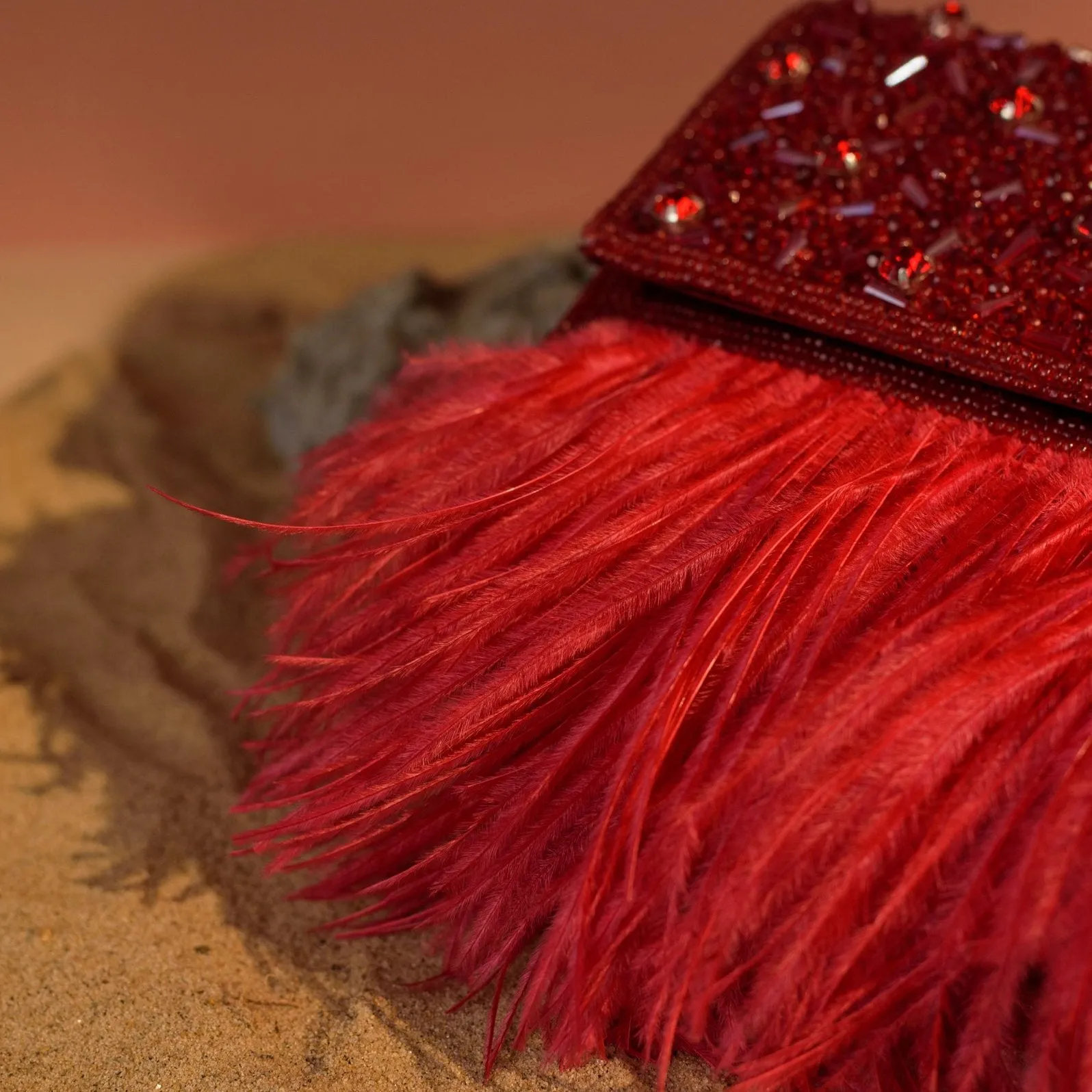 Fiery Red Box Clutch