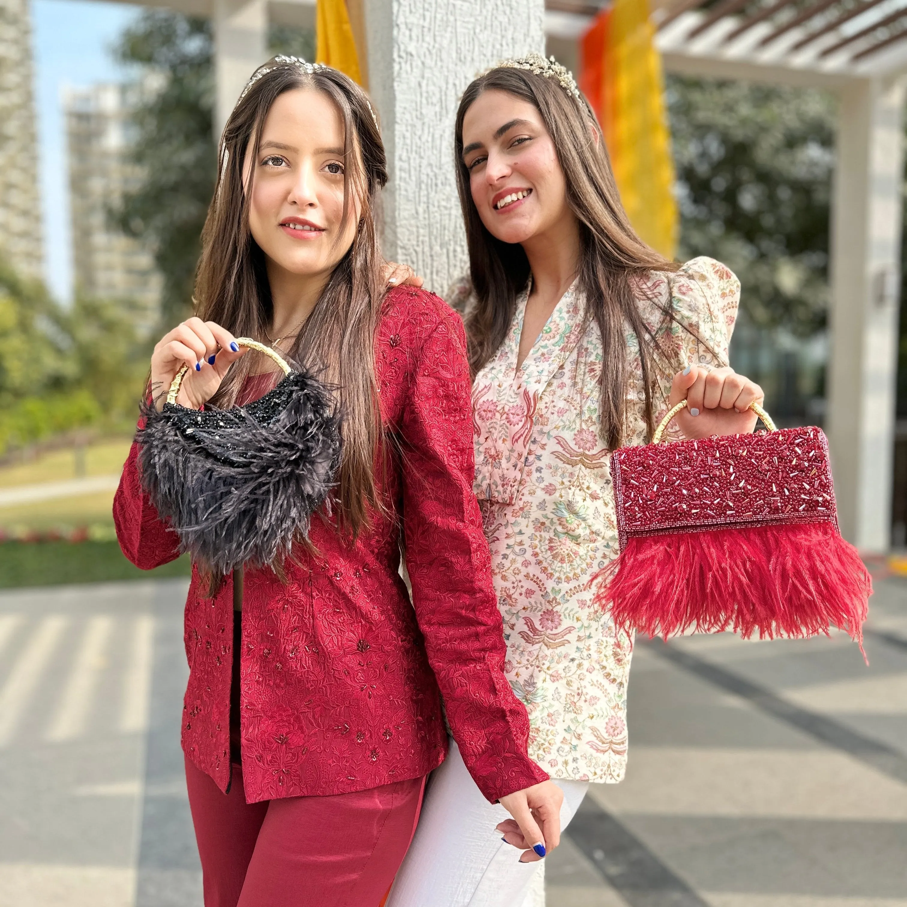 Fiery Red Box Clutch