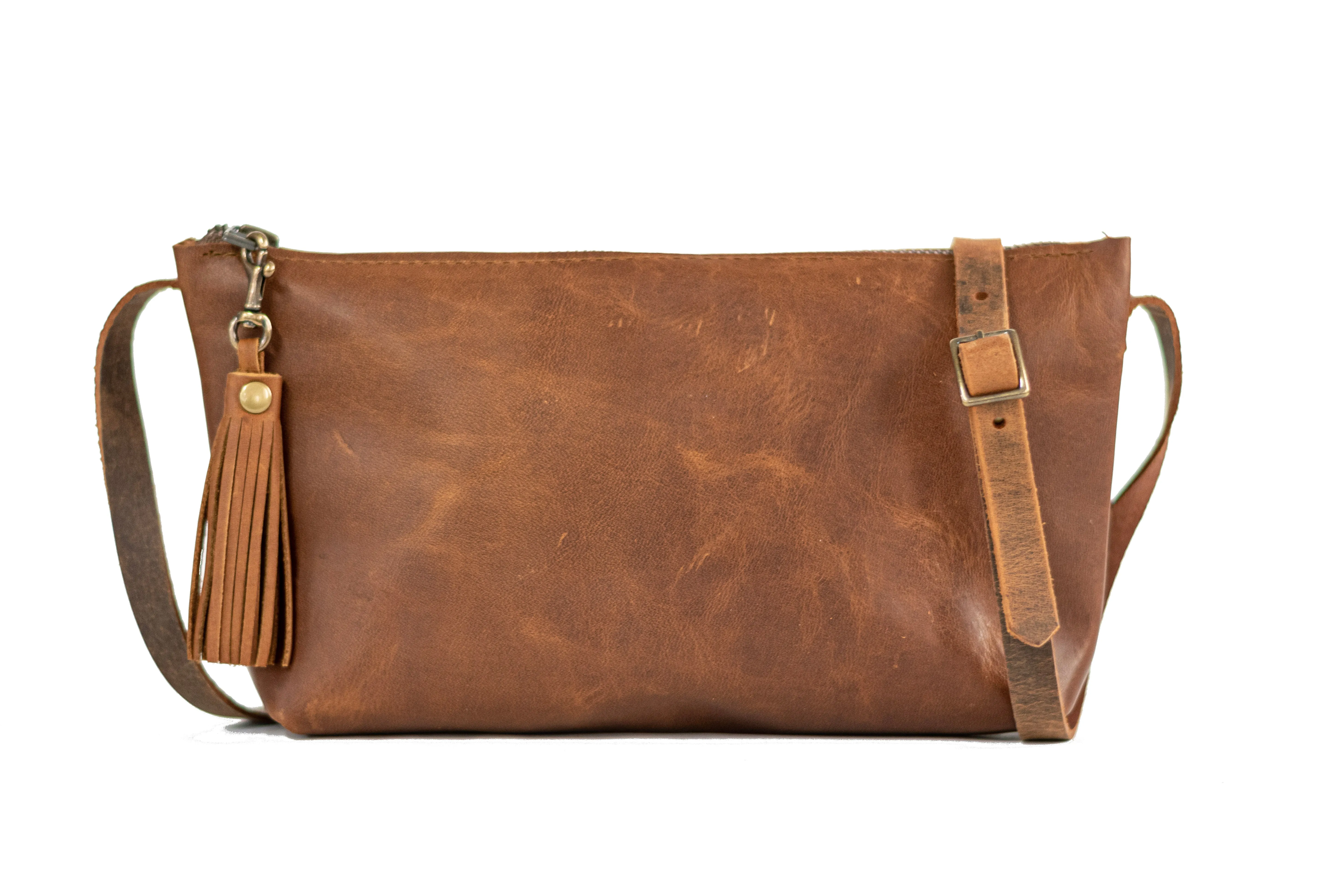 Flagship Colors | Mini Leather Zip Bag | Handmade Purse