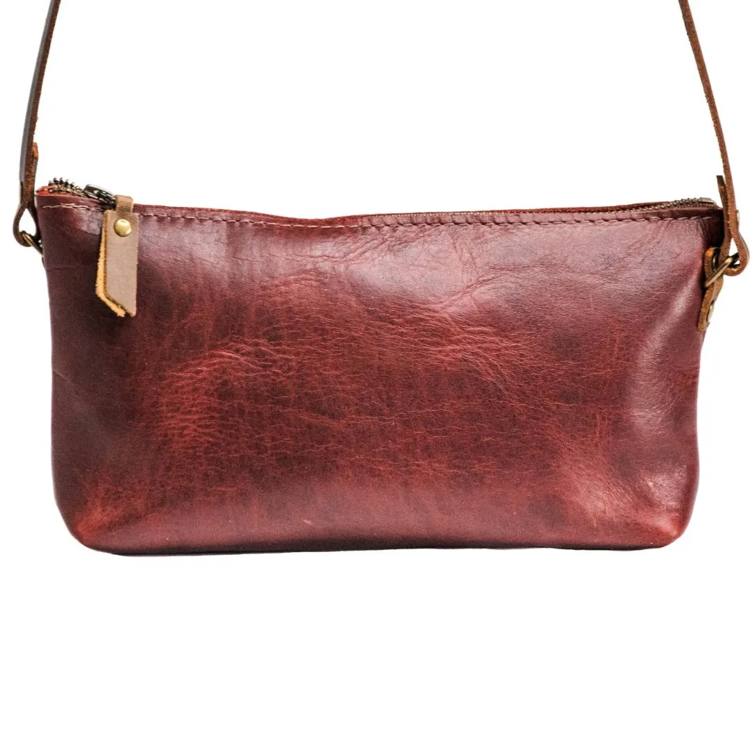 Flagship Colors | Mini Leather Zip Bag | Handmade Purse