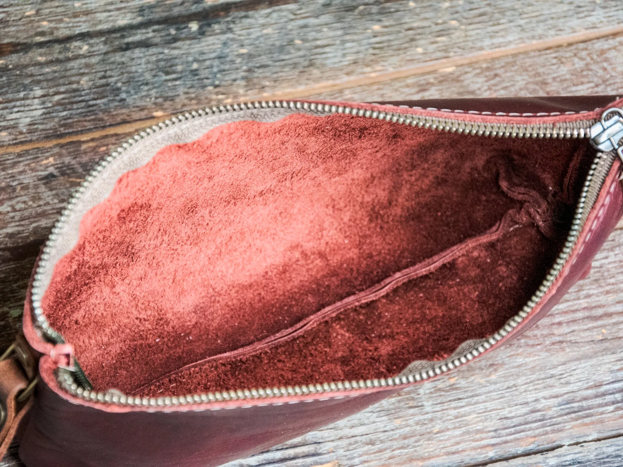 Flagship Colors | Mini Leather Zip Bag | Handmade Purse