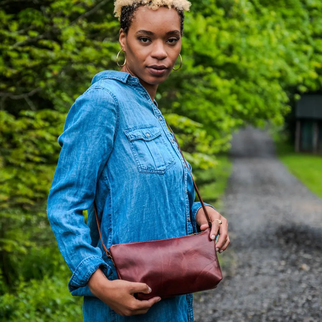 Flagship Colors | Mini Leather Zip Bag | Handmade Purse
