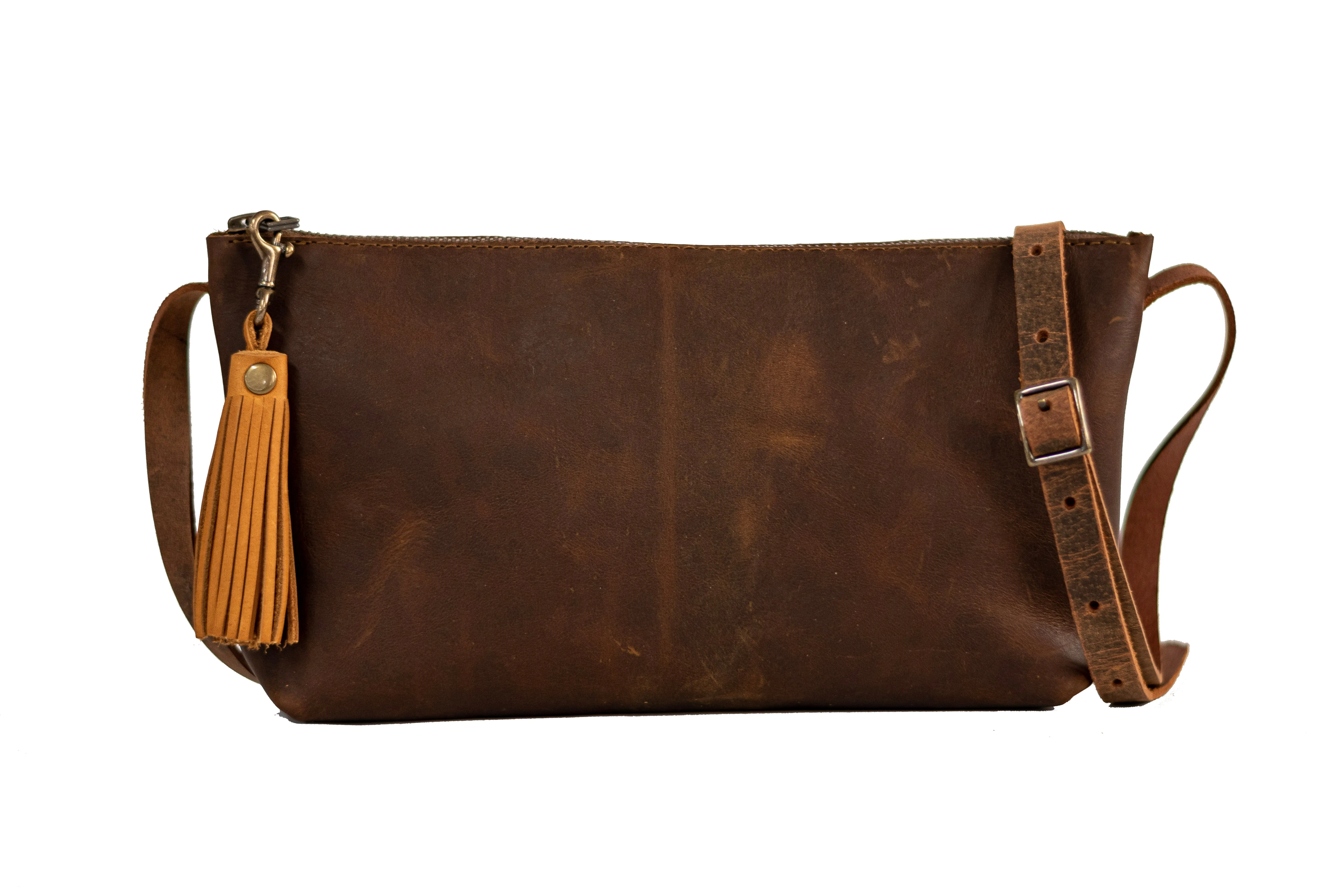 Flagship Colors | Mini Leather Zip Bag | Handmade Purse
