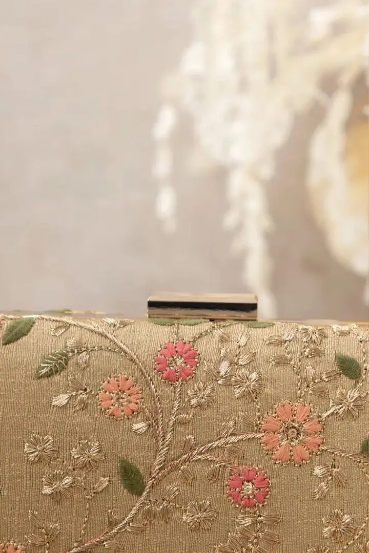Floral Creeper Box Clutch
